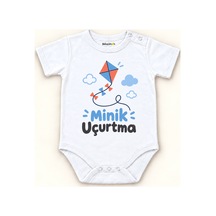 Babylimon Minik Uçurtma Beyaz Kısa Kollu Çıtçıtlı Bebek Zıbını Beyaz - Minik Uçurtma - 928161976 Beyaz - Minik Uçurtma