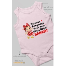 Morivokids Babaya Özel Sıfır Kollu Bebek Zıbını %100 Pamuk Zbn294-sk Bebe Pembe