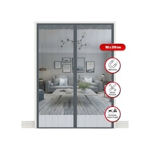 Mıknatıslı Kapı Sinekliği Gri 100x210 Cm Otomatik Kapanan Manyetik Tül Sineklik