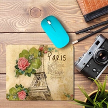 Vintage Paris Eyfel Kulesi Baskılı Mousepad Mouse Pad