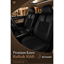 Suzuki S-cross 2013+ Uyumlu Apex Linen Bel Destekli Keten Siyah Koltuk Kılıfı