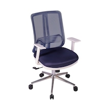 Ofisbazaar Up Beyaz Fileli Çalışma Koltuğu Ergonomik Şef Ve Toplantı Koltuğu Lacivert Lacivert