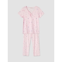 Lcw Dream Pembe V Yaka Çiçekli Kadın Pijama Takım