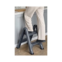 Kaydırmaz Tabanlı 2 Katlı Katlanır Merdiven, 200 Kg Kapasite İle