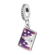 Nur Silver Sallantılı Postcard Gümüş Charm Nur-bl12409