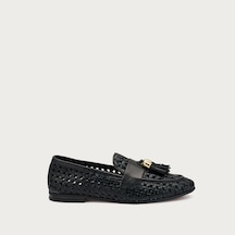 Nero Black Sneaker Kadın 95v6 Frau Woven Leather Loafers Wıth Tassels Bej