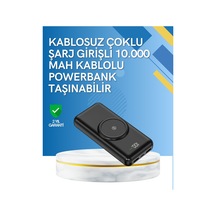 İphone Ve Android Uyumlu 10000mah Powerbank Hem Kablolu Hem Kablosuz - Hs08376837-4612 Renkli Renkli