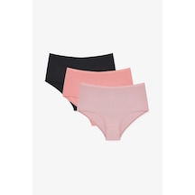 Penti Çok Renkli Earth Tones 3lü Highwaist Slip Külot