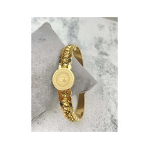 Arpa Kesim Tura Figürlü Çelik Kelepçe Bileklik Gold - 662202316 Gold