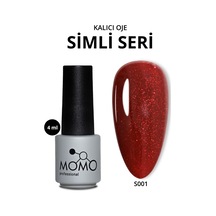Momo Professional Kalıcı Oje S001 Simli Koyu Kırmızı 4 Ml