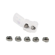 5 Adet Diş Kronu Çocuklar İlköğretim Molar Diş 1st 2nd Paslanmaz Çelik Pediatrik Geçici Kronlar Diş Hekimi Üst/alt Sol/sağ Gri Pembe Chına