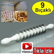 Mantı Merdane Mantı Kesme Merdanesi 9 Bıçaklı Mantı Yapma Aleti 9 Diğer