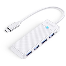 Orico PAPW4A-C3-015-WH 4 Portlu Type-C to USB 3.0 Yüksek Hızlı 5 Gbps HUB Çoklayıcı Beyaz