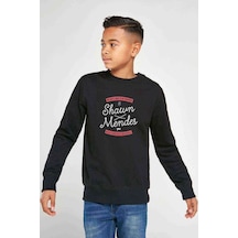 Tshirthane Shawn Mendes Best Mistakes Baskılı Unisex Çocuk Siyah Sweatshirt Siyah
