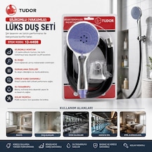Milano Vakumlu - Silikon Lüks Duş Seti Duş Başlık Mix Silikon Hortum 1.5mt Mafsal 3 Kademe 5580 Çok Renkli