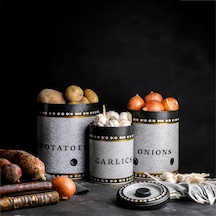 Mosaic Desenli Patates, Soğan Ve Sarımsaklık, 3 Lü Set