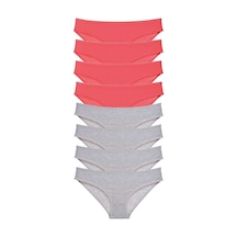 Royaleks 8 adet Süper Eko Set Likralı Kadın Slip Külot Fuşya Gri RYL-EKO8029 Gri