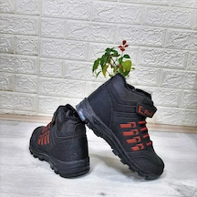 Black Sea 542 Siyah-kırmızı Kürklü Fermuarlı Cırtlı Erkek Çocuk Bot 001