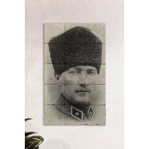 Doğal Taş Atatürk Tablosu, - Duvar Dekoru 30x50cm