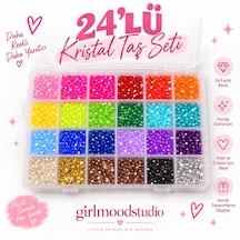 24lü Bedazzlıng Taş Seti 24lü Kristal Taş Seti 24 Renk