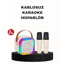 Karaoke Hoparlör Taşınabilir Çift Mikrofonlu Ve Led Işıklı Bluetooth 5.0 - Lisinya