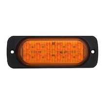 Animasyonlu Lamba Mercekli Cam 12 Led'li 115mm 12v-24v Sarı - Fr1