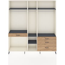 Arges Dolap 7 Raflı 4 Çekmeceli 3 Askılı 220x30x243 Aytaşı-antrasit/çam Antrasıt/atlas Çam