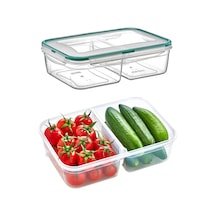 Fresh Box 2 Bölmeli Saklama Kabı 2000 Ml Hava Geçirmez Sıvı Sızdırmaz Beslenme Kabı Plastik Beyaz Diğer