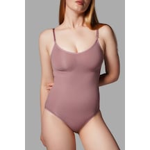 Seamless Zıbın Korse Çıtçıtlı Body 2 Beden İncelten Toparlayıcı Push Up Etkili Karın Bel Göbek Sıkılaştırıcı Kadın Body Korse 9051 Gül Kurusu