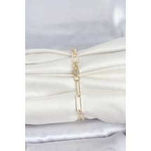 Mey İthalat Cm 14k Gold Renk Kalın Ataç Zincir Model Kadın Bileklik - Özel Seri Meyeb698318c7d06076571f097685 Altın