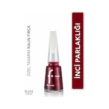 Flormar Pearly Yarı Şeffaf Sedefli Parlak Oje PL314 Velvet Red