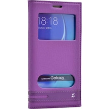 Galaxy Uyumlu J7 2016 Kılıf Elite Pencereli Kapaklı Kılıf