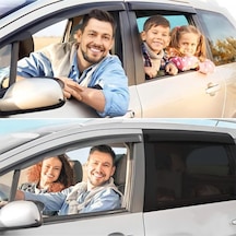 2 Adet Oto Güneşlik Perde Araba Yan Cam Perdesi Sineklik Önleyici Araç Içi Güneşliği Güneş Sinekliği