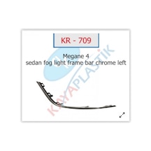 Sis - 670 - Far Çerçevesi Çıtası Krom Sol Sedan Model - Novapazr - Megane 4