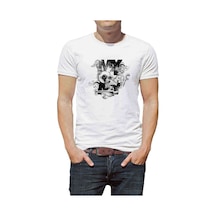 My O My Baskılı Beyaz Erkek Tshirt