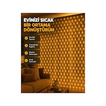 Ağ Şeklinde Led File Işık Dekoratif Ortam Aydınlatma Bahçe Balkon Süsü Renk Renk