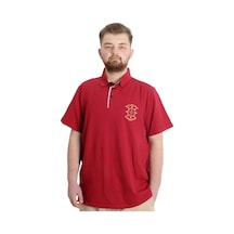 Mode Xl Büyük Beden Erkek T-Shirt Polo Adventure 23323 Bordo 001