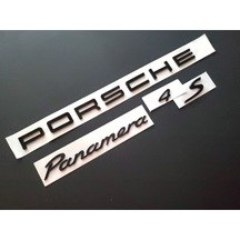 Porsche Panamera 4 S Gloss Black Bagaj Yazısı Seti 4'lü Paket