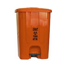 Tıbbi Atık Çöp Kovası İç Kovasız Tekerlekli 85 Lt