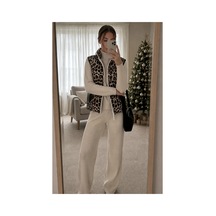 Verymoda Leopar Desenli Kapitone Yelek Vmf1785