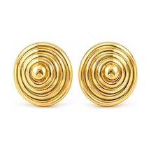 Aura Halka / Spiral Vintage Küpe Gold Gold