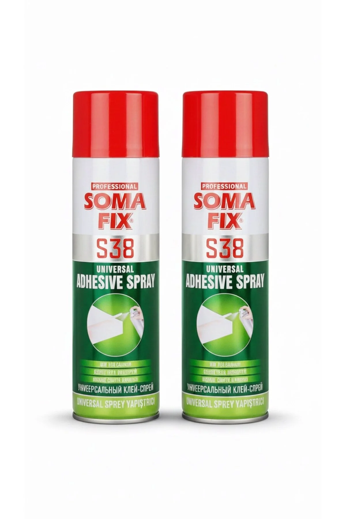 2 Adet 500 Ml Genel Amaçlı Tekstil Sünger Yapıştırıcı Sprey S38