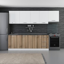 Minar 280 Cm Mutfak Dolabı Beyaz Dore 280-d4