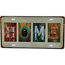 Dekoratif 3D Metal Plaka Home 30cm