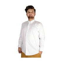 Mode Xl Büyük Beden Erkek Klasik Gömlek Likralı 20351 Beyaz Beyaz