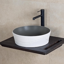 Lena E-W1502MKG Tezgahüstü Lavabo Mat Gri
