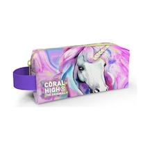 Coral High Kids Renkli Unicorn Desenli Kalem Çantası 22074 Çok Renkli