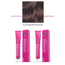 Hubrendy Tedarik 2 Li Set Premium 6.35 Çikolata Karamel - Kalıcı Krem Saç Boyası 2 X 50 G Tüp
