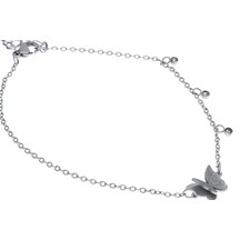 Celikchi Kadın Uçan Kelebek Detay Silver Renk Çelik Halhal