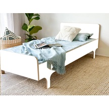 Safran Tek Kişilik Karyola Beyaz 90 x 190 CM